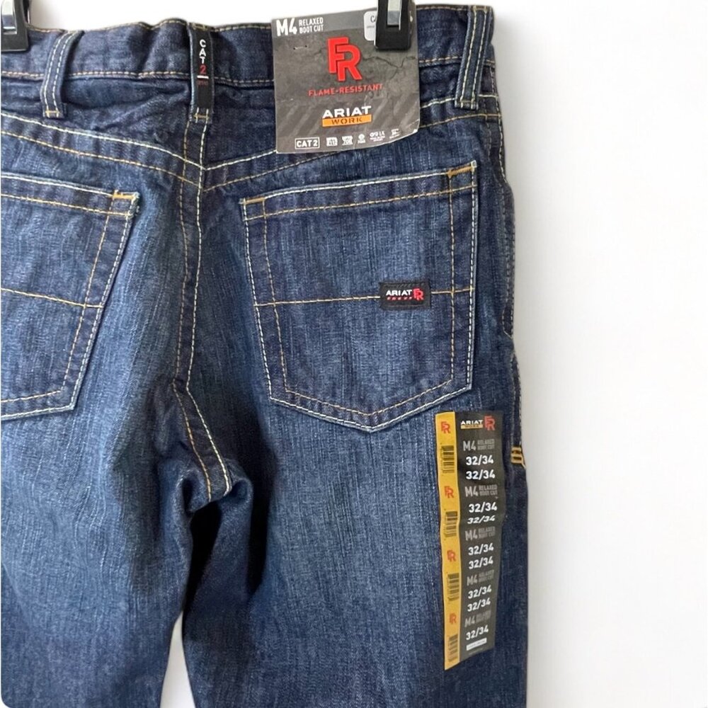ARIAT Men's Flame Resistant M4 Low Rise Boot Cut Jean, Style 10012555, 32x34 New - Picture 8 of 15